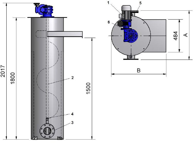 Reactor de tip cilindru vertical CV