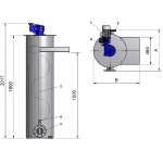 Reactor de tip cilindru vertical CV