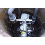 tocatoare pentru canalizari Sulzer Muffin Monster - exemplu de instalare in statia de pompare