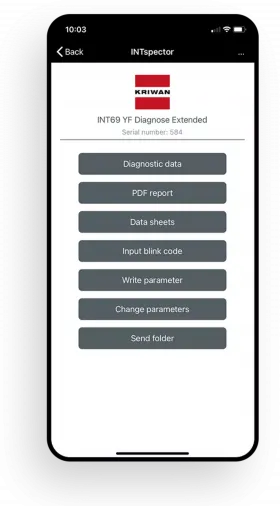 INT69® PYF Diagnose – Control app
